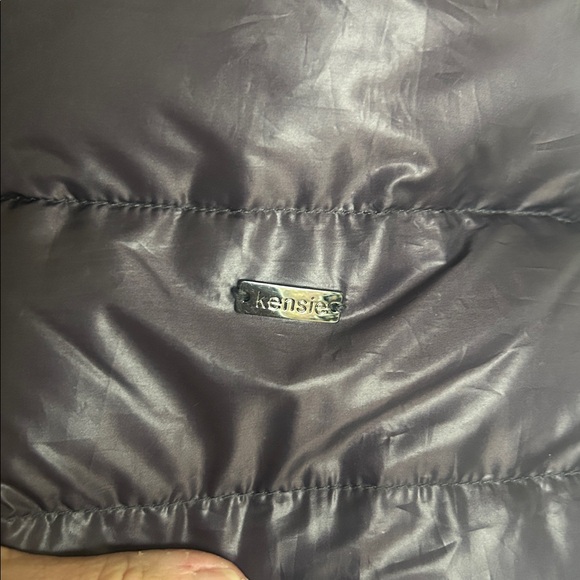 Kensie Quilted Ombré Purple Gray Shiny Puffer Jacket Coat Size Small - Picture 10 of 16
